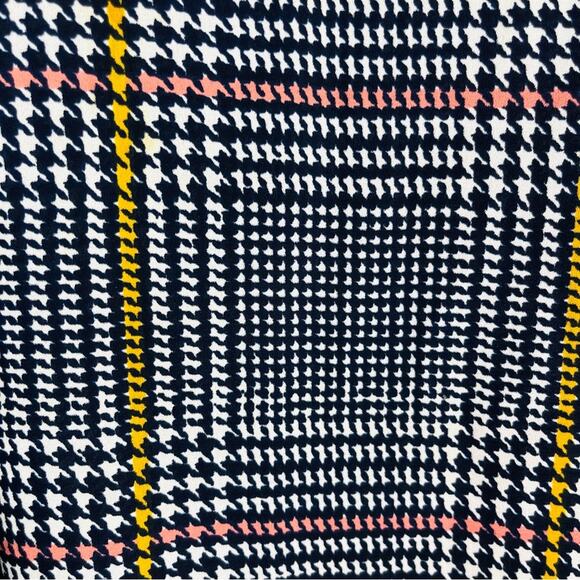 Charter Club black white pink plaid houndstooth chiffon lightweight top XXL - Picture 4 of 8